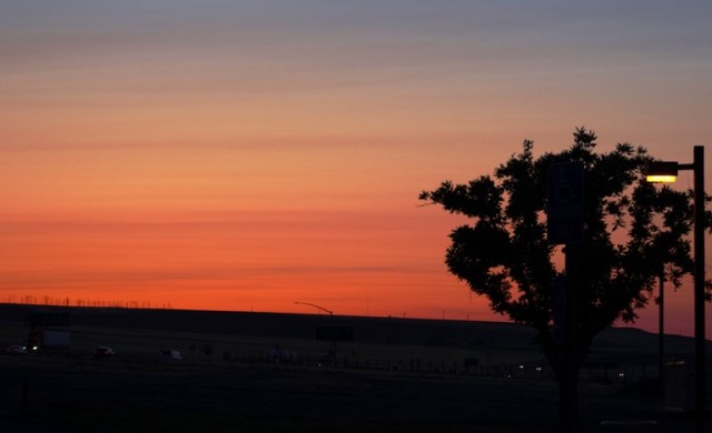 California Sunset, Big Valley Sunset, Red Sky, Silhouette