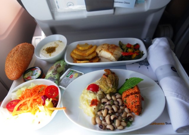 Lufthansa Business Class Meal, Lufthansa Airlines, Istanbul to Frankfurt