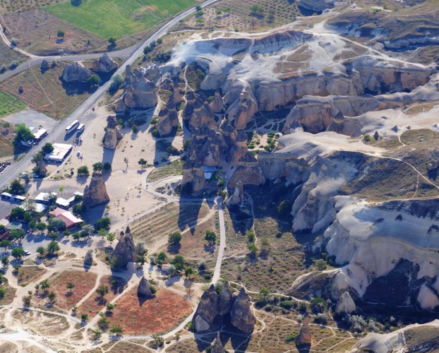 Fairy Chimneys, Cappadocia, Turkey, Overhead, Hot Air Balloon