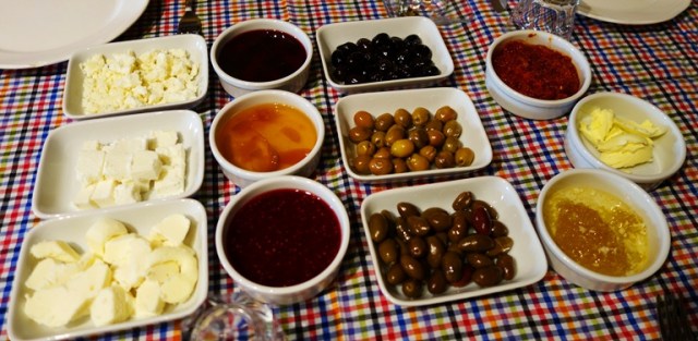 Cheese, Olive, Honey, Strawberry Jam, Cherry Jam, Apricot Jam, condiments 