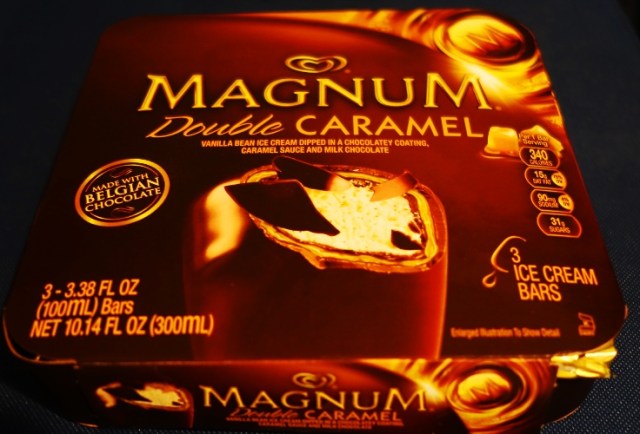 Magnum Bars, Double Caramel, Three Pack, Ice Cream treats