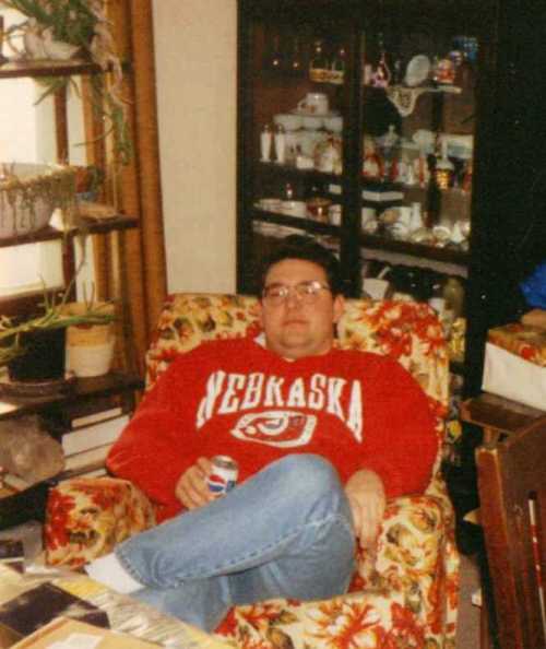 Nap Time, Nebraska Sweatshirt, Relaxing at Grandma's