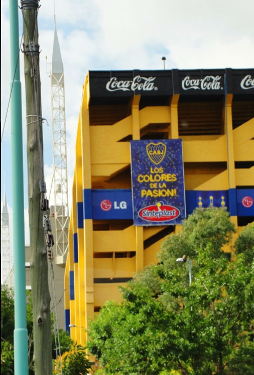 Black Coca Cola Signs, La Bombonera, Football Stadium, Buenos Aires, Boca Juniors