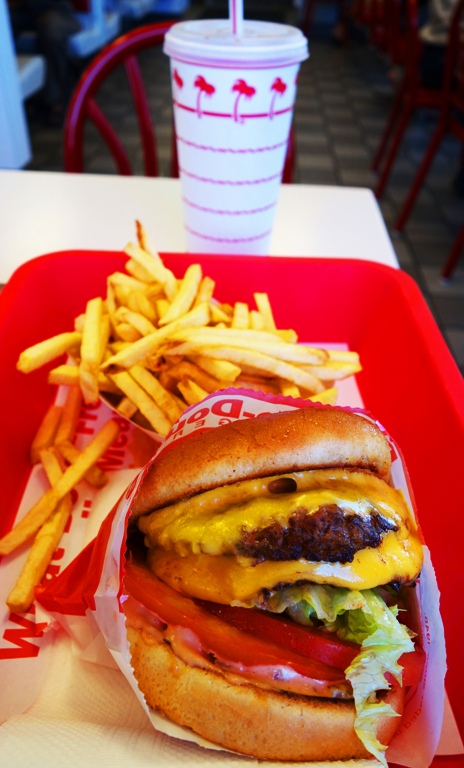 In-N-Out Hamburgers, Number 1, Combo Order, Burger and Fries