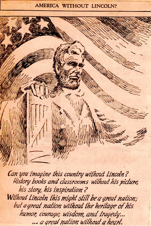 America Without Lincoln?, Editorial Cartoon, President Lincoln
