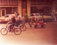 4th of July Parade, Bicycles, Wagon, Small town parade, Independence day parade