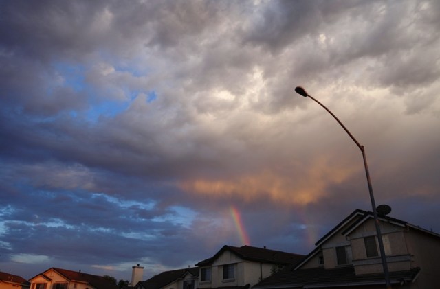 Summer Rainbow, Summer Rain, Cloudy Sky