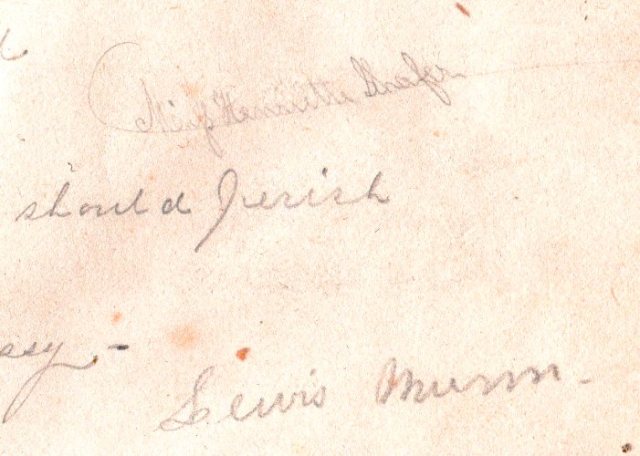 Great, Great Grandparents School Book, Signature, Inscription, Lewis Munn, Sullivanville, New York