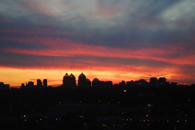Colorful Sunset, Toronto Sunset, Skyline sunset