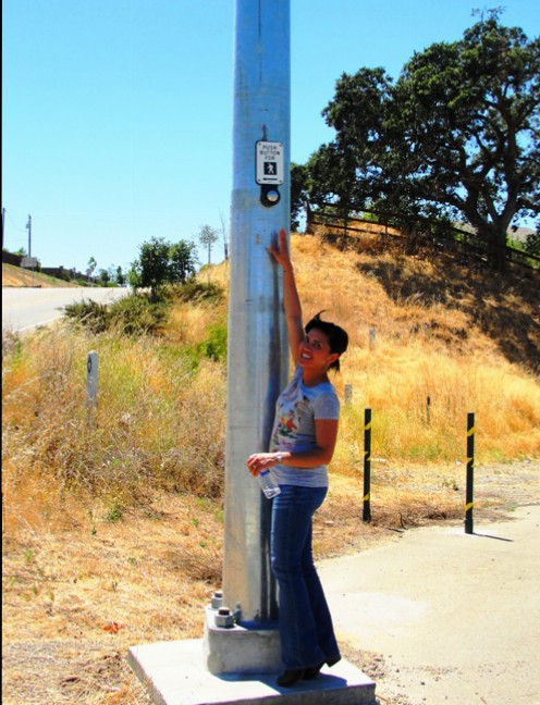 Push to Walk, Short Person, High Button, Horse Trail Walk Button, Livermore California