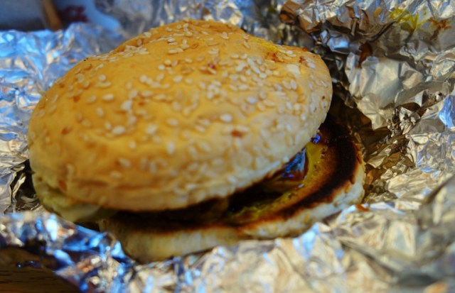 Five Guys Burger, hamburger, five guys, Single Burger, overdone burger