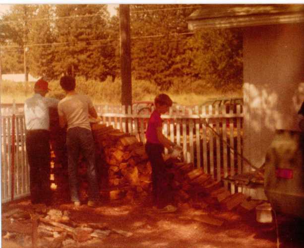 Stacking Wood, Weed California, Chores, Helping Grandpa