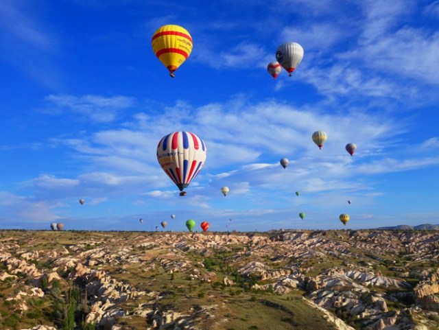 Floating over Cappadocia, Hot Air Balloon, Turkey, Cappadocia, Rock Formations