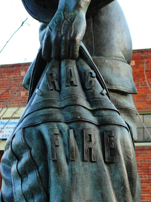 Firefighter Statue, Tracy, California, Lawrence Noble