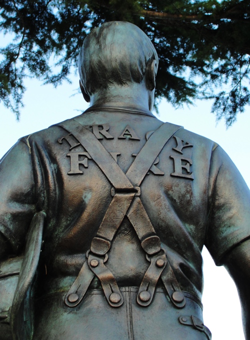 Firefighter Statue, Tracy, California, Lawrence Noble
