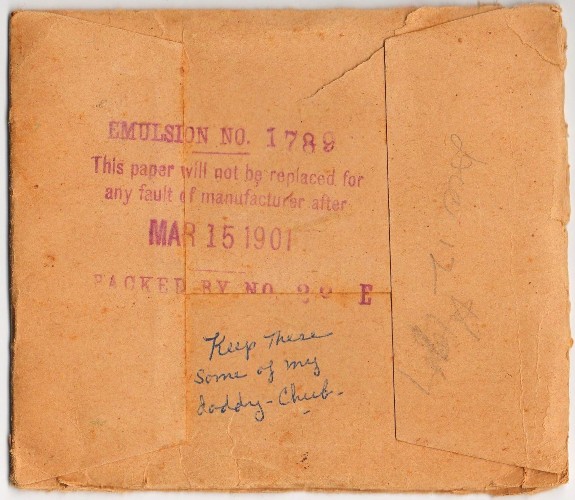 Emulsion no. 1789, 1901, Eastman Kodak, Old Snapshots, Old-Time Photography