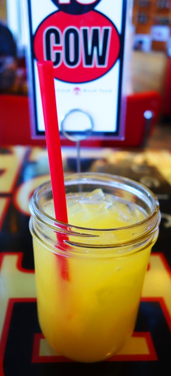 Orangeade, Red Tractor Cafe, Table Marker, Farm Themed Restaurant