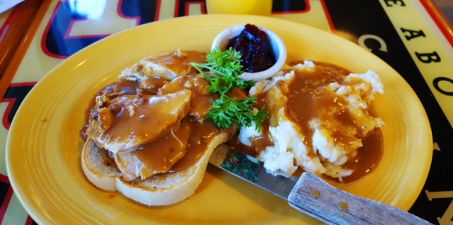 Open Faced Turkey Sandwich, Red Tractor Cafe, Secret Menu, Potatoes and Gravy