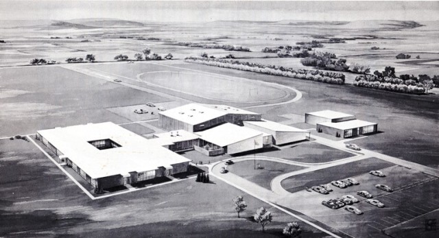 Ashland High School, Ashland Kansas, 1963, School Dedication, Architectural Drawing