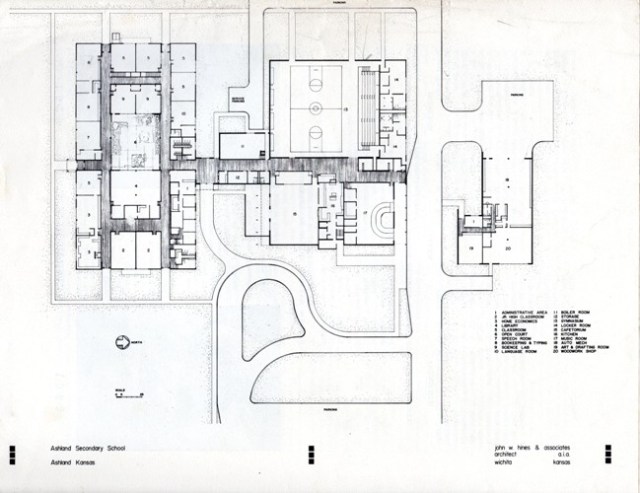 Blueprints, John W. Hines and Associates, Ashland Kansas, Wichita Kansas