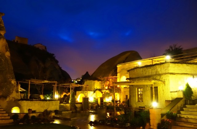 Queens Cave Hotel, Cappadocia, Ortahisar, Cave Hotel, Night Shot