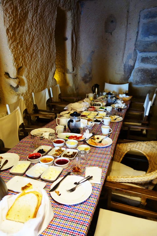 Queens Cave Hotel, Ortahisar, Cappadocia, Turkey, Breakfast, Turkish Dining