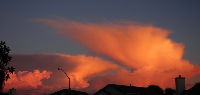 Storm Clouds, Sun lit Clouds, California Stormy Weather, Clouds at Sunset