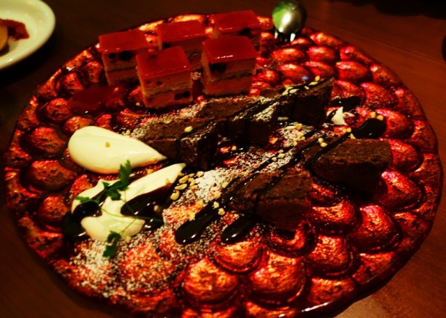 Dessert Platter, Chocolate Cake, Spanish Restaurant, La Boqueria, Yotsuya, Tokyo, Japan