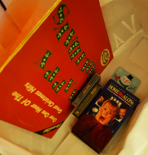 Gift Exchange, Fun Gift, Obsolete Technology, LP, Vinyl, VHS Tape, Cassette Tapes