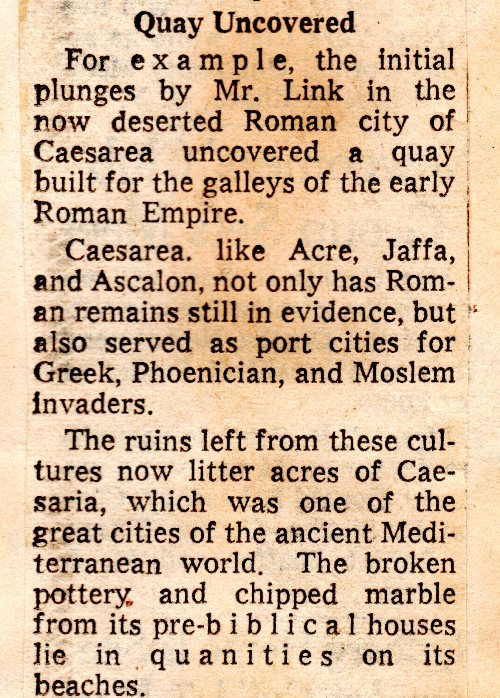 Sunken Cities, Archaeology, Biblical Studies, Caesarea Maritima