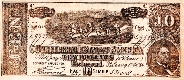 Confederate States of America, Richmond, Confederate Currency, Facsimile