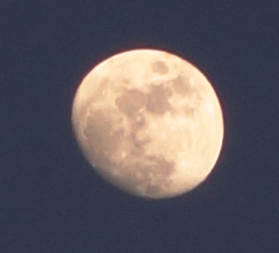 Snapshot of Moon, Almost Full Moon