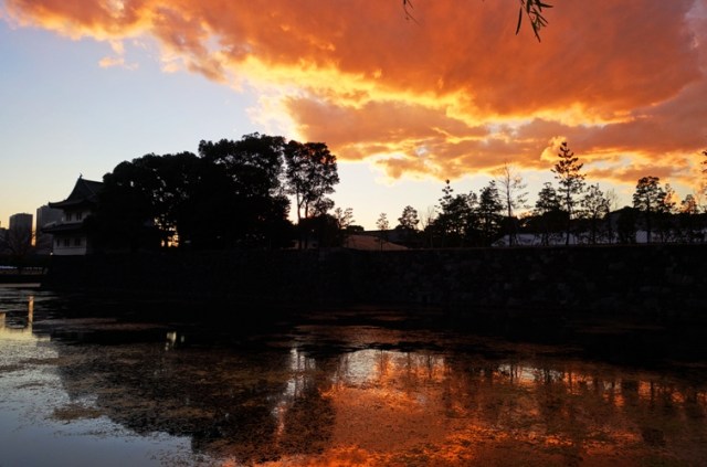 Sunset in Tokyo, Castle Moat, Edo Castle, Tatsumi-yaguara