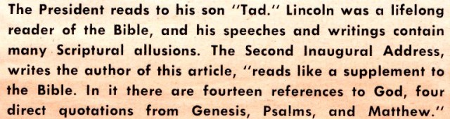 President Lincoln, Tad Lincoln, Lincoln and the Bible