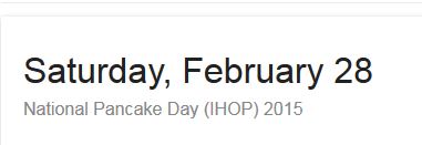 IHOP Pancake Day, 2015, Pancakes, National Pancake Day