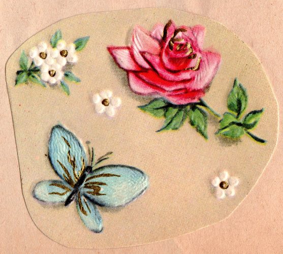 Rose and Butterfly, Scrapbook, Valentine's Day