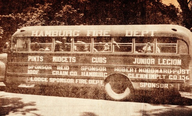 Hamburg Baseball Bus, Hamburg Iowa, Baseball, Little League Baseball, Baseball Season