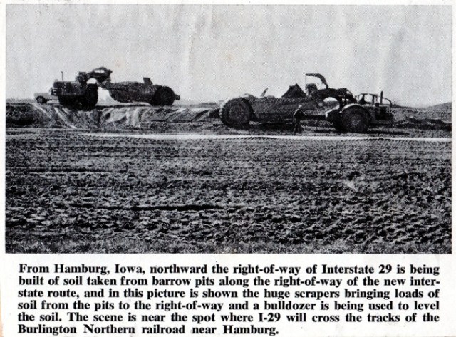 Interstate Construction, I-29, Hamburg, Iowa, Earth Movers