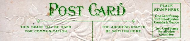 Post Card, Post Card Back, Vintage Post Card, Postage, Greeting Card