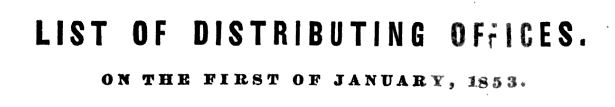 Postmaster, Post Office Directory, Rode's, 1853