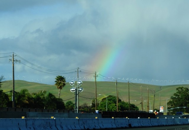 Rainbow, Rain Clouds, Spring Rain, Altamont Hills