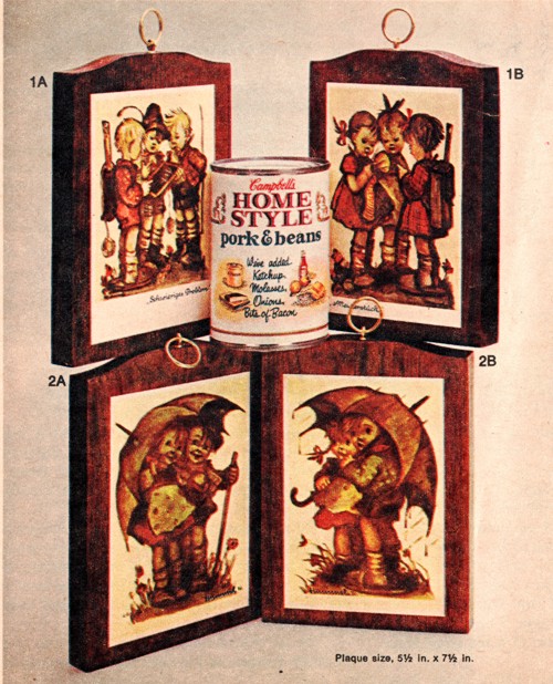 Campbell's Homestyle Pork and Beans, 1970's Ads, Hummel Wall Flaques