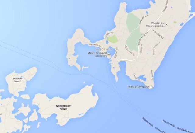 Google Maps, Woods Hole, Janes Island