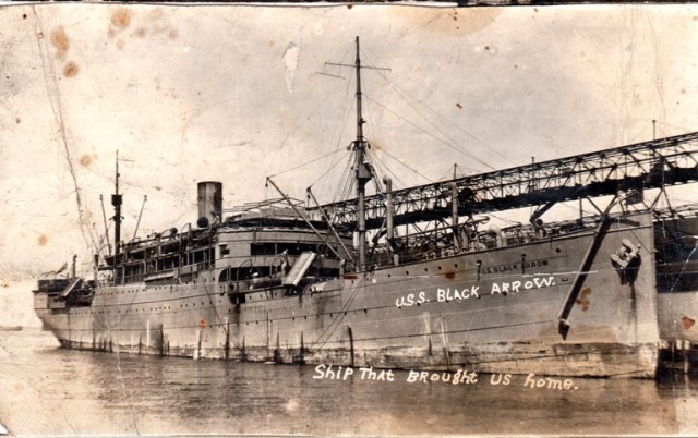 USS Black Arrow, 1919, Transport ship, US Navy, Blackhawk, Rhaetia