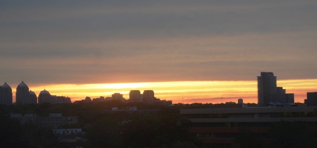 Toronto Sunset, North York, Sunset, Red Sky, Skyline sunset