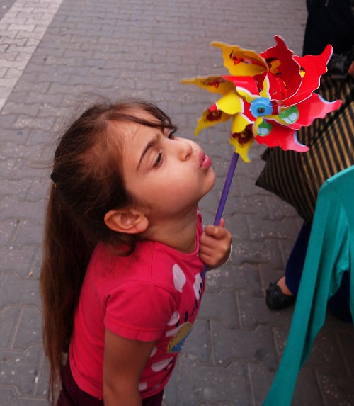 Pinwheel, Whirligig, Blowing Pinwheel, Turkey, Child with Pinwheel