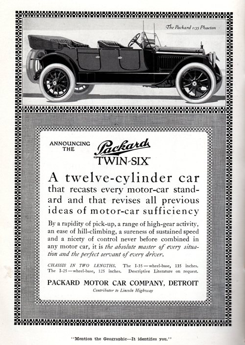 1915 National Geographic, Packard Ad, Packard Cars, I-35 Phaeton