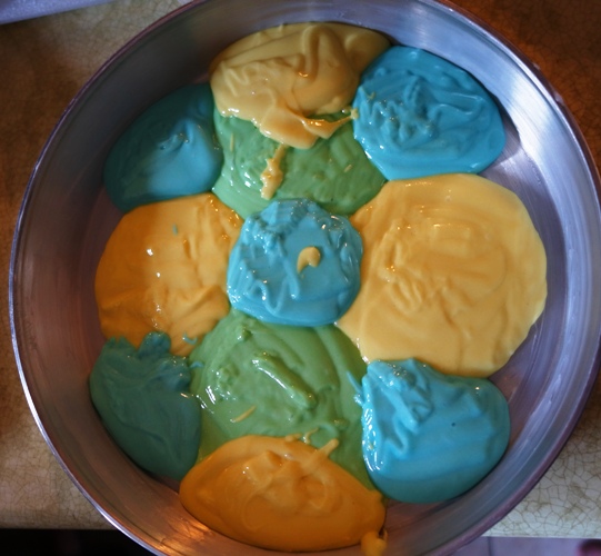 patchwork Cake, Colorful Cake, Birthday Cake, tricolor cake