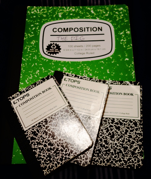 Composition Books, Notes, Note taking, Archaeological Dig