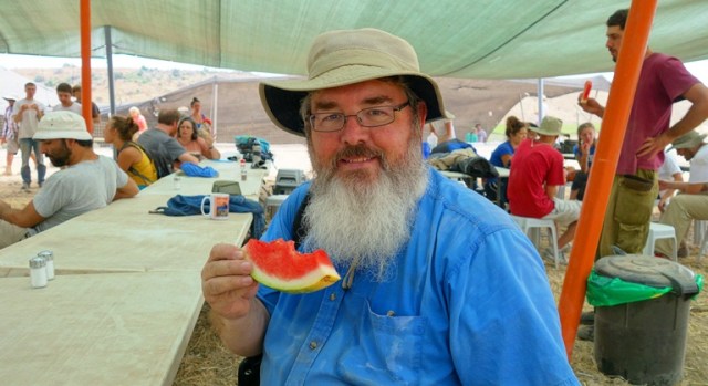 Eating Watermelon, Watermelon Break, Archaeology, Lachish, Israel, Dig